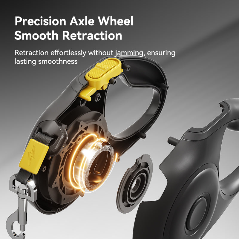 Black Knight Retractable Pet Leash