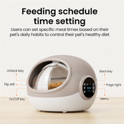 Beige Microchip Pet Feeder