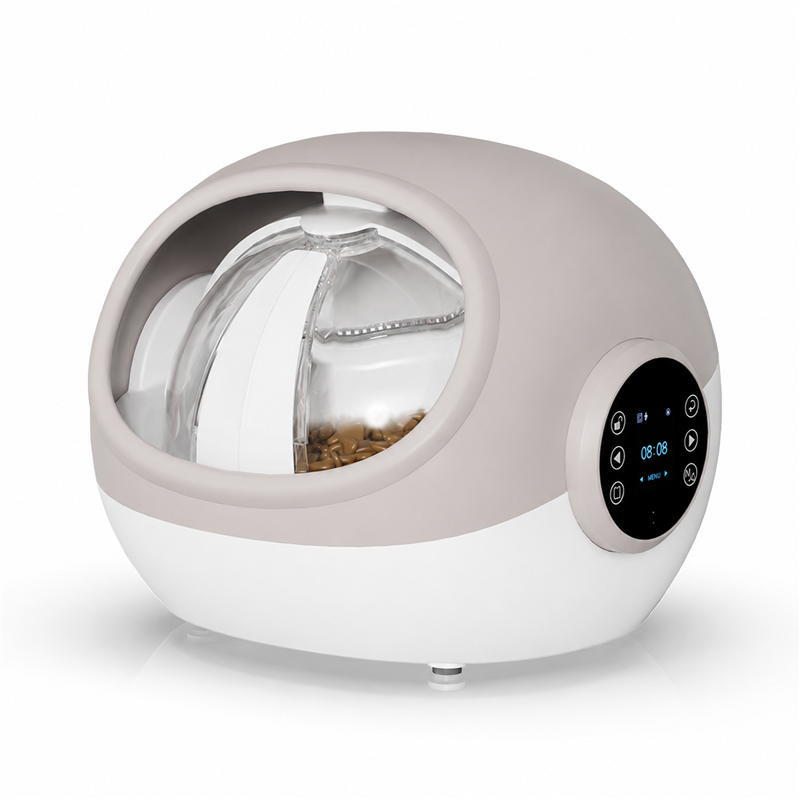 Beige Microchip Pet Feeder