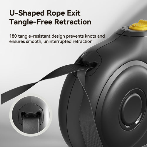 Black Knight Retractable Pet Leash