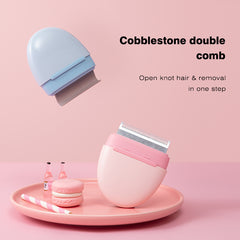 Pebble Double-Sided Pet Grooming Comb photo 1