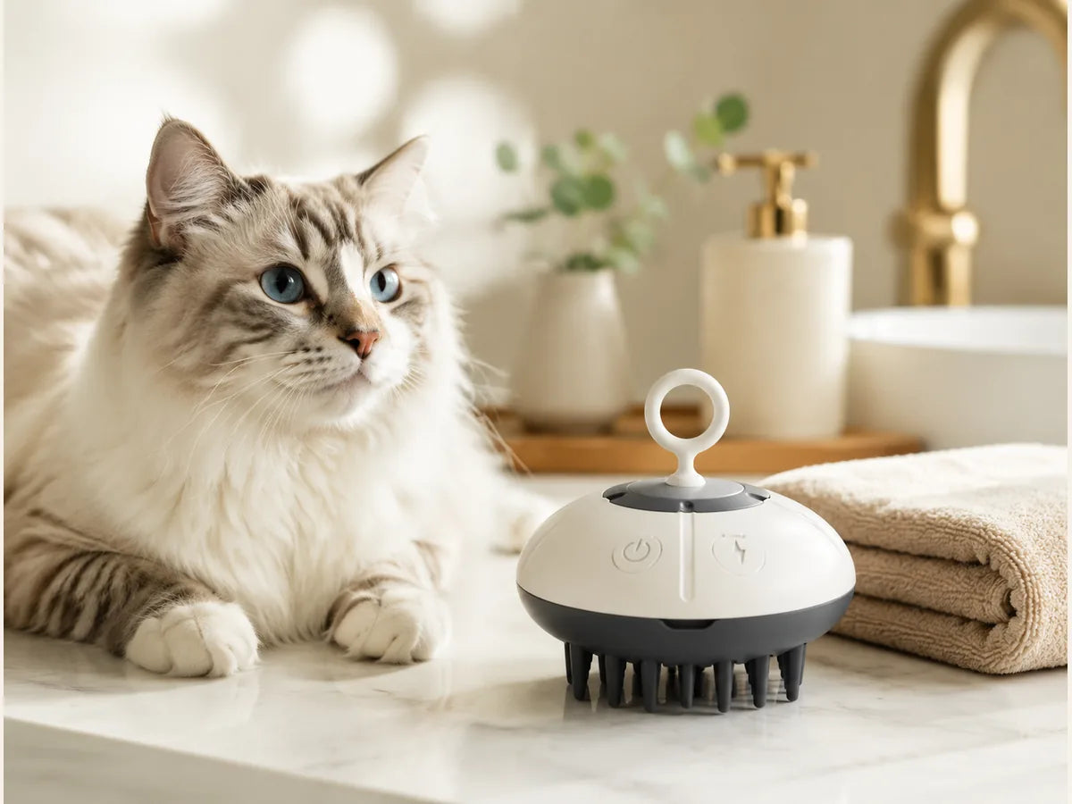 Grooming pet care scene